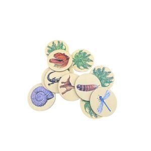Peaceable Kingdom Dinosaur Escape Replacement Fern Tokens Full Set